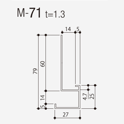 スパンドレル 13ｍｍタイプ M-71