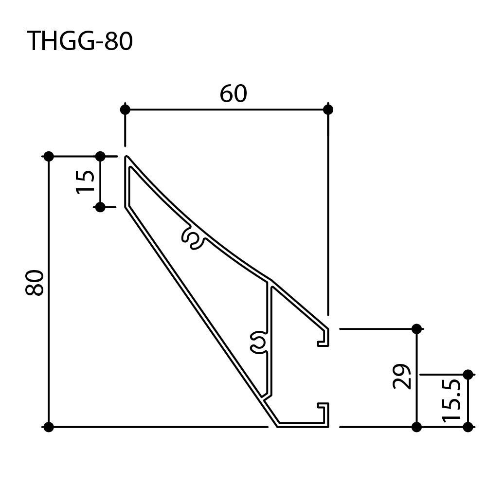 ルーバー ストリンガータイプ THGG-80