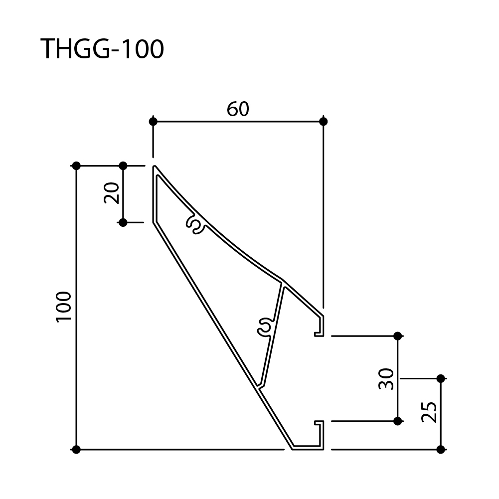 ルーバー ストリンガータイプ THGG-100