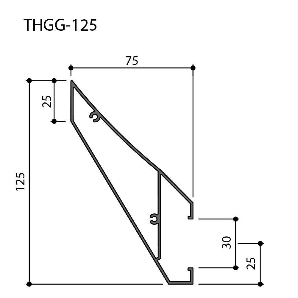 ルーバー ストリンガータイプ THGG-125